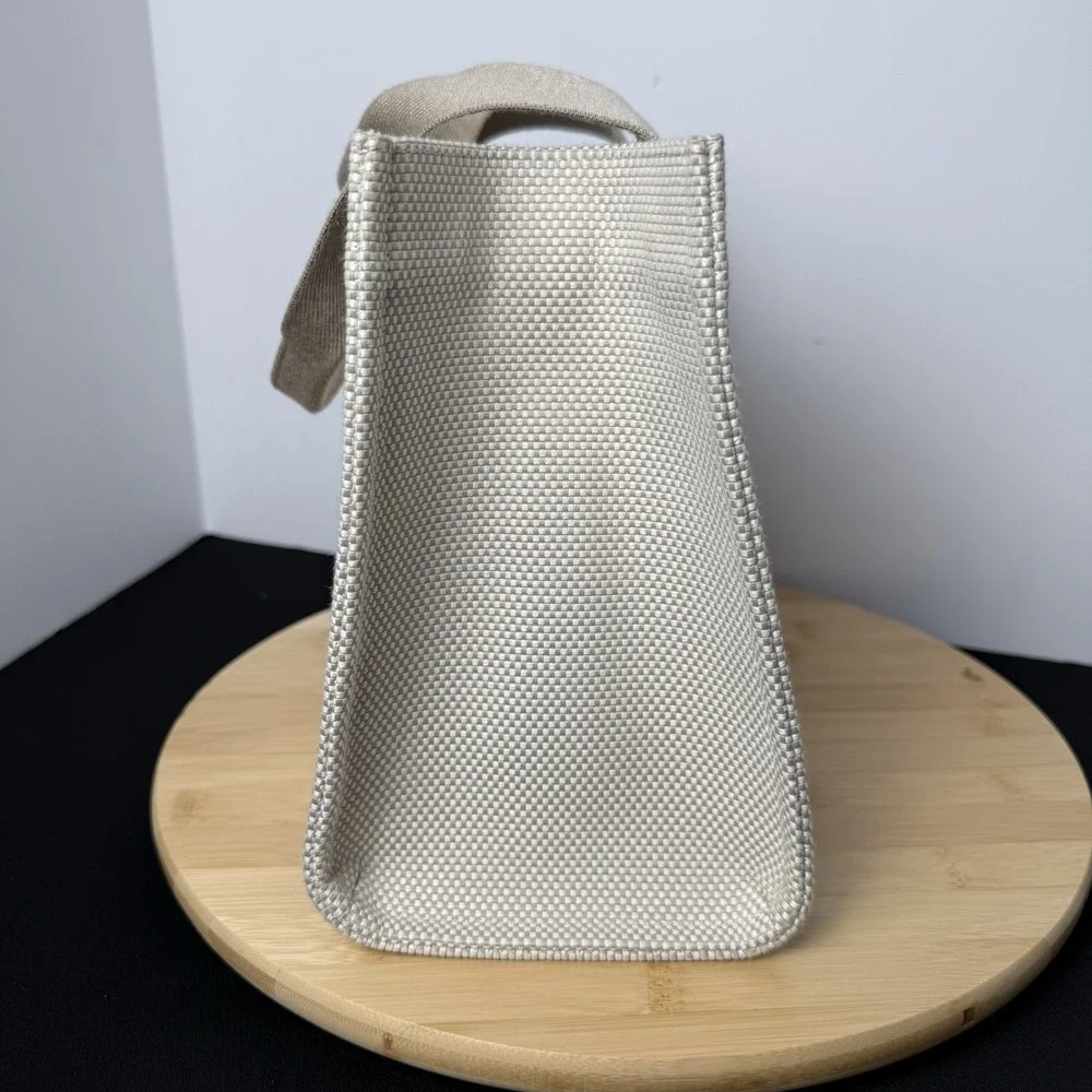 Lululemon Purse Two Tone Canvas Mini Tote Bag 4.5L In Mojave Tan/ Light Ivory